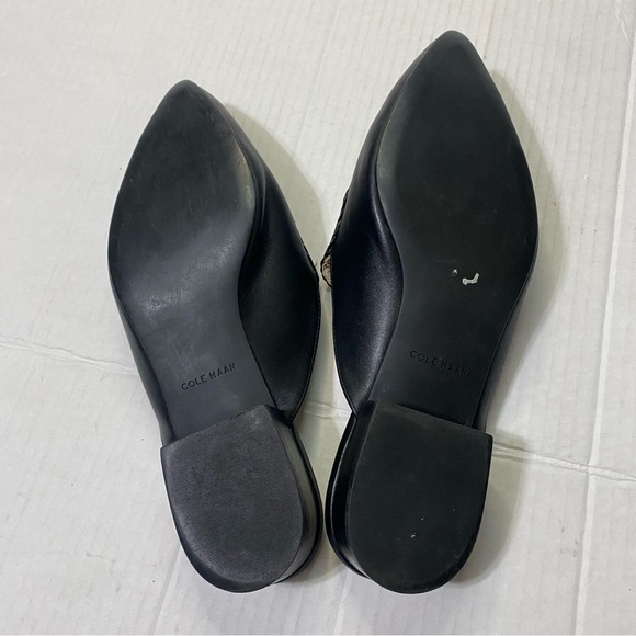 Cole Haan Grand OS Payson Woven Leather Mules Black Slip On Size 8B - Picture 9 of 10